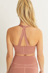 Activewear Crop Halter Back Detail Top - KOKOTETE