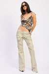 ASYMMETRICAL COWL NECK CAMI TOP - KOKOTETE