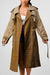 ATHINA PLAID AND KHAKI CONTRAST TRENCH COAT - KOKOTETE