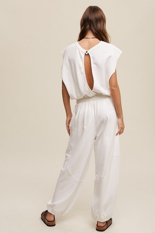 Athleisure French Terry Loose Jogger Jumpsuit - KOKOTETE