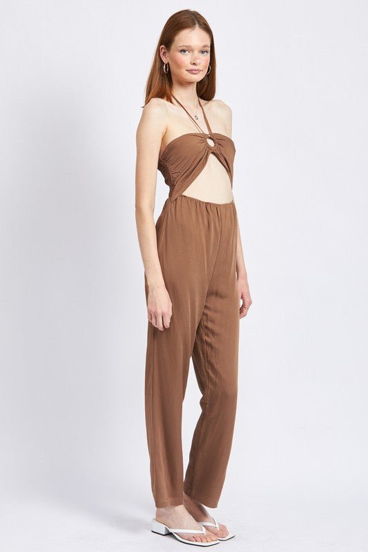 BANDEAU HALTER NECK JUMPSUIT - KOKOTETE