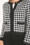 Black check knitted jacket - KOKOTETE