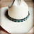 Blue Navajo Embossed Leather Hat Band - KOKOTETE