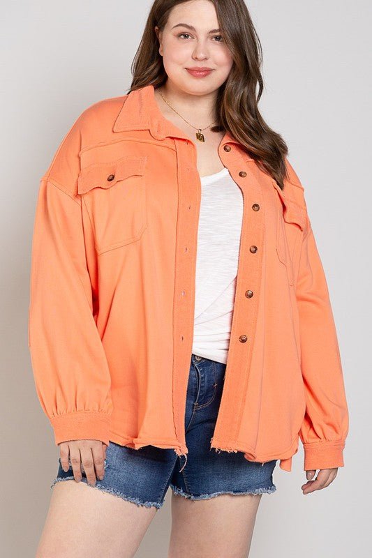 Button Front Closure Jacket - KOKOTETE