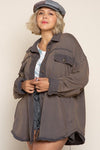 Button Front Closure Jacket - KOKOTETE