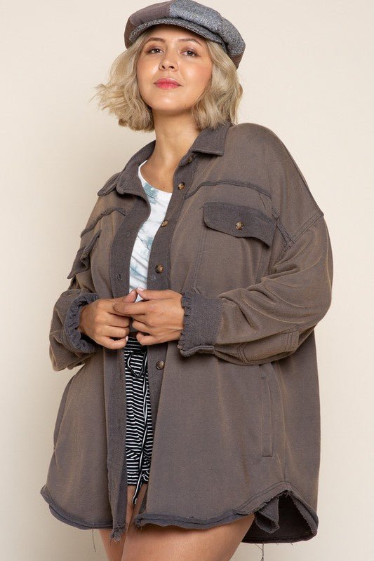 Button Front Closure Jacket - KOKOTETE