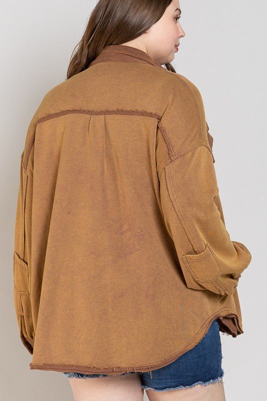 Button Front Closure Jacket - KOKOTETE