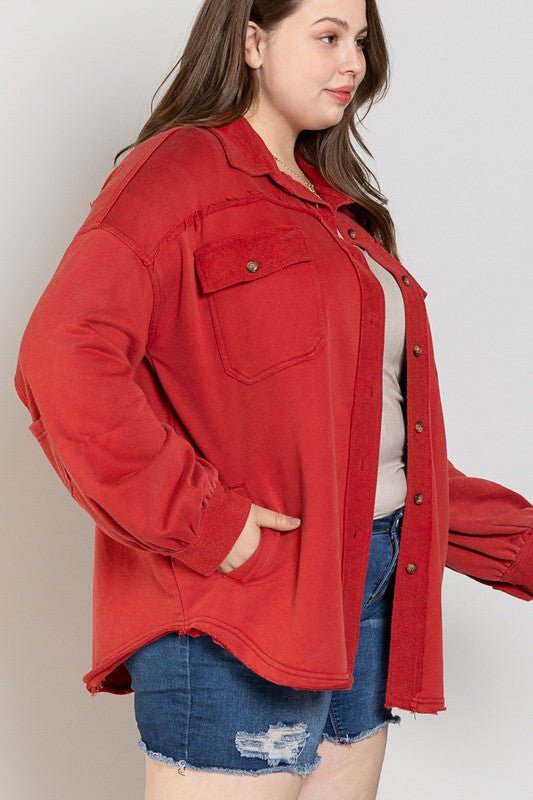 Button Front Closure Jacket - KOKOTETE