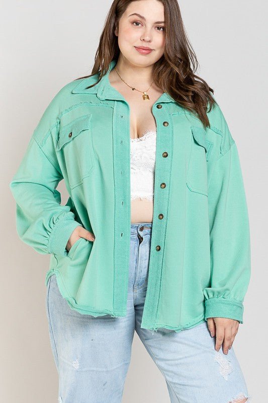Button Front Closure Jacket - KOKOTETE