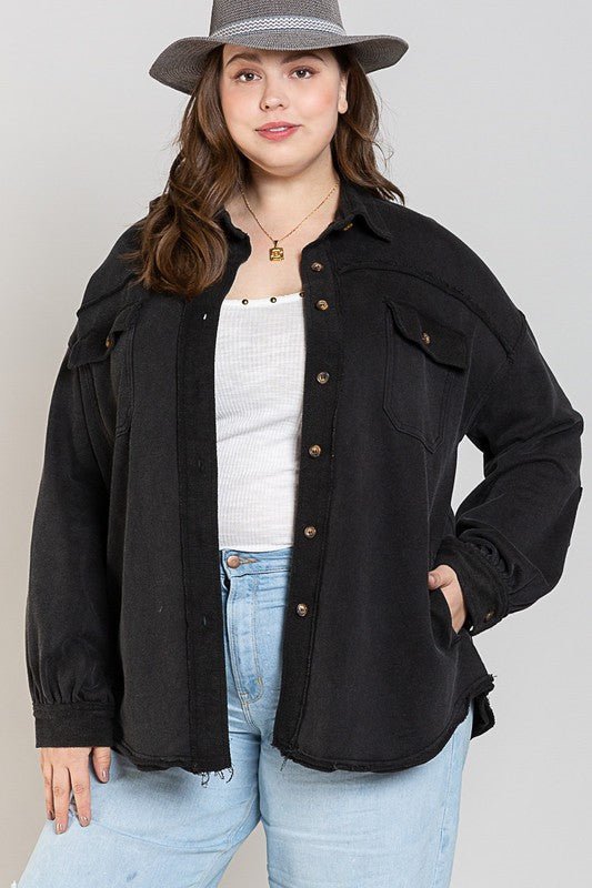 Button Front Closure Jacket - KOKOTETE