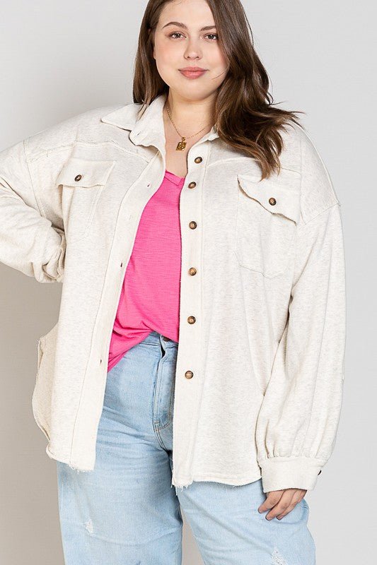 Button Front Closure Jacket - KOKOTETE