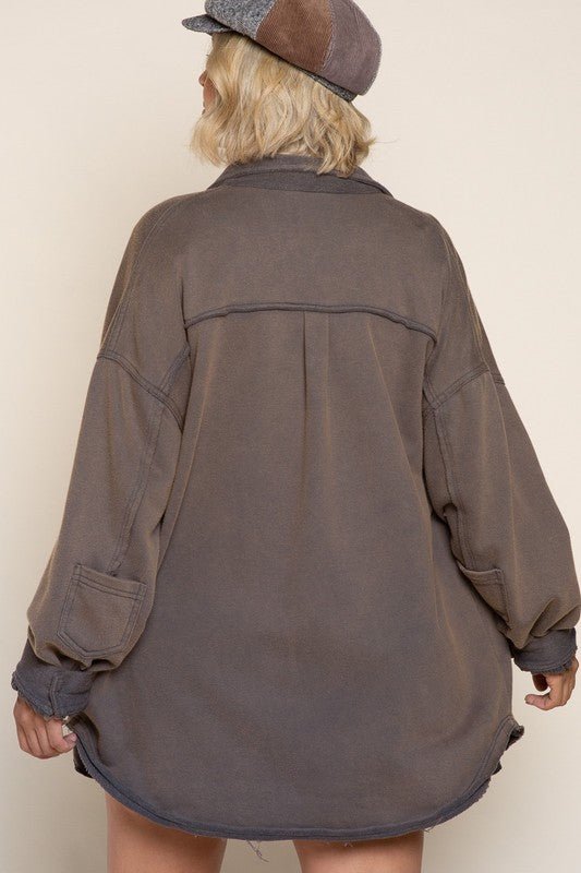 Button Front Closure Jacket - KOKOTETE