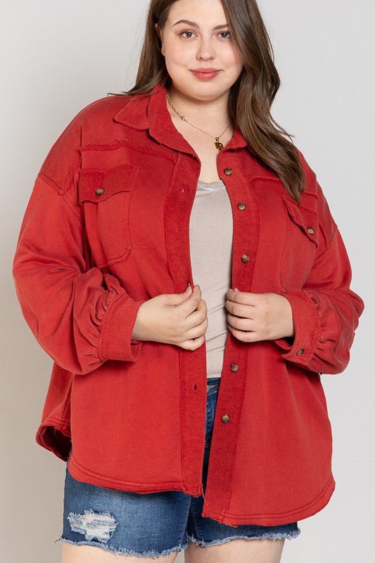 Button Front Closure Jacket - KOKOTETE