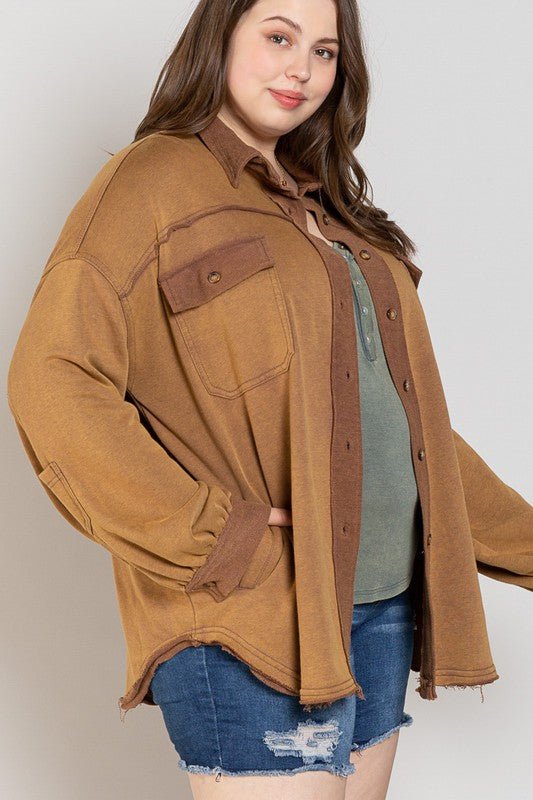 Button Front Closure Jacket - KOKOTETE