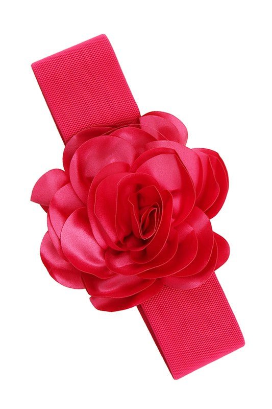 Chiffon Big Flower Charm Elastic Belt - KOKOTETE