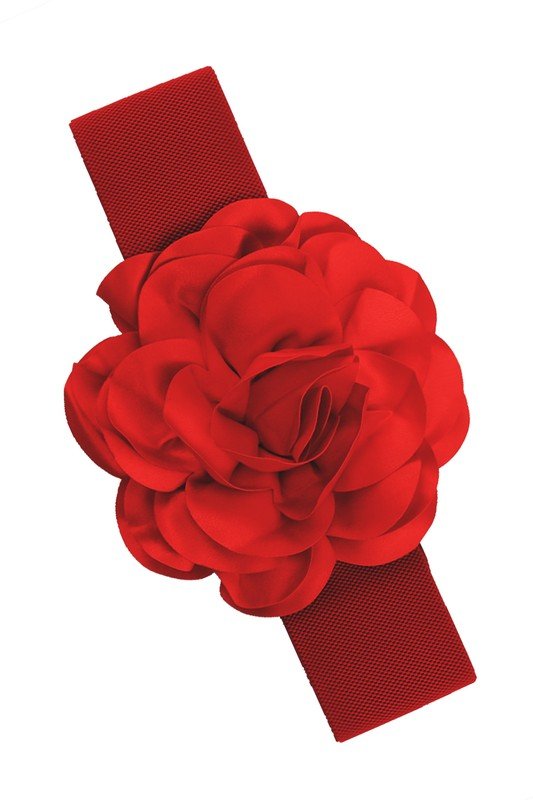 Chiffon Big Flower Charm Elastic Belt - KOKOTETE
