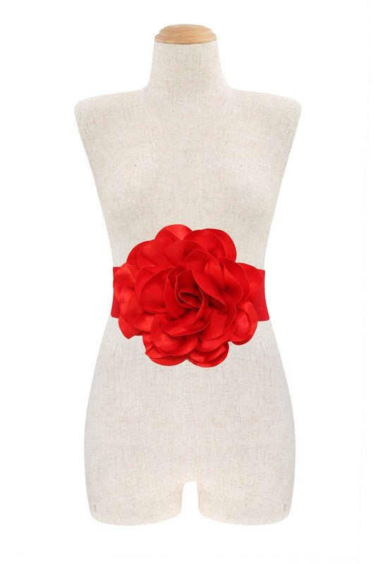 Chiffon Big Flower Charm Elastic Belt - KOKOTETE