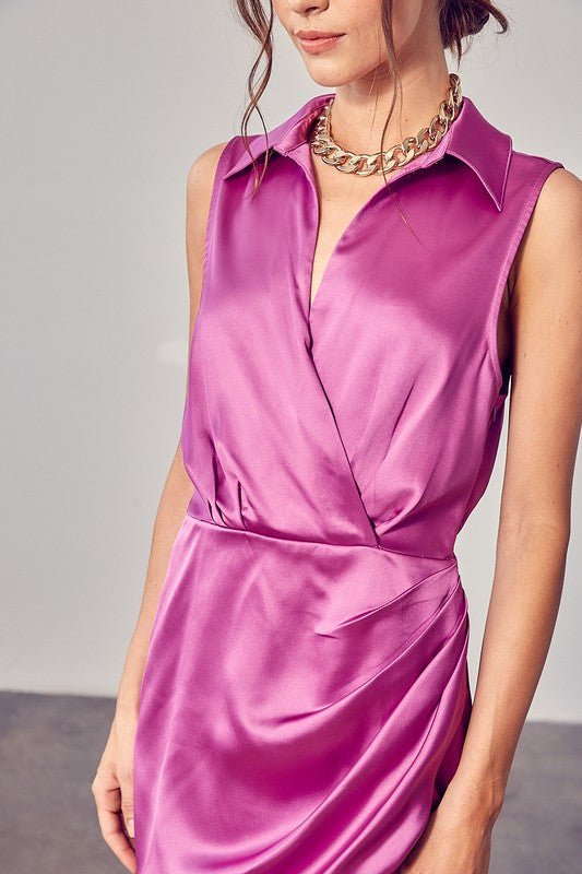 Collar Wrap Dress - KOKOTETE