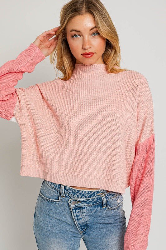 Color Block Oversize Sweater - KOKOTETE