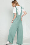 Corded Tie Straps V Neck Wide Leg Jumpsuit - KOKOTETE