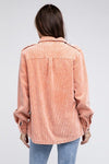 Corduroy Buttoned Down Jacket - KOKOTETE