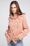 Corduroy Buttoned Down Jacket - KOKOTETE