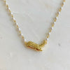 Cowgirl Boot Pearl Chain Necklace - KOKOTETE