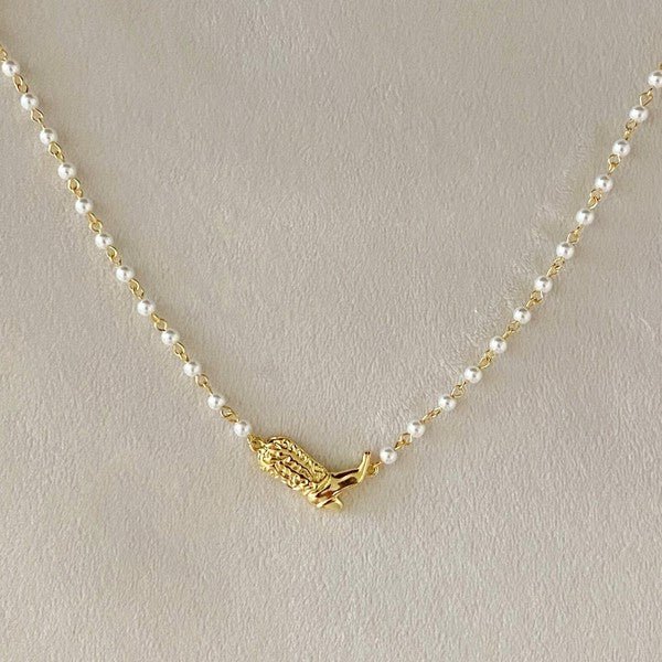Cowgirl Boot Pearl Chain Necklace - KOKOTETE