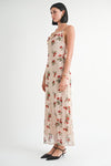 COWL NECK MAXI DRESS WITH OPEN BACK - KOKOTETE