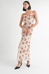 COWL NECK MAXI DRESS WITH OPEN BACK - KOKOTETE