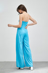Cowl Neck Trim Detail Jumpsuit - KOKOTETE