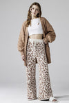 Cozy Warm Soft Leopard Fuzzy Lounge Pants - KOKOTETE
