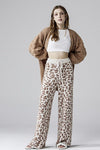 Cozy Warm Soft Leopard Fuzzy Lounge Pants - KOKOTETE