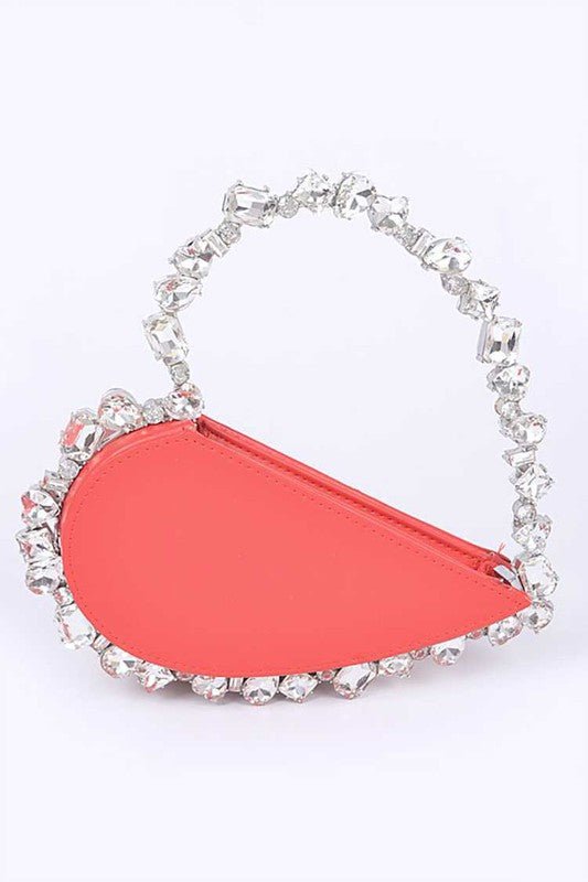 Crystal Handle Heart Shape Clutch - KOKOTETE