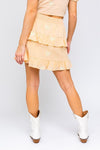 Daisy Embroidered Tiered Mini Skirt - KOKOTETE