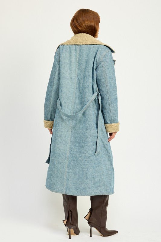 DENIM MAXI COAT - KOKOTETE