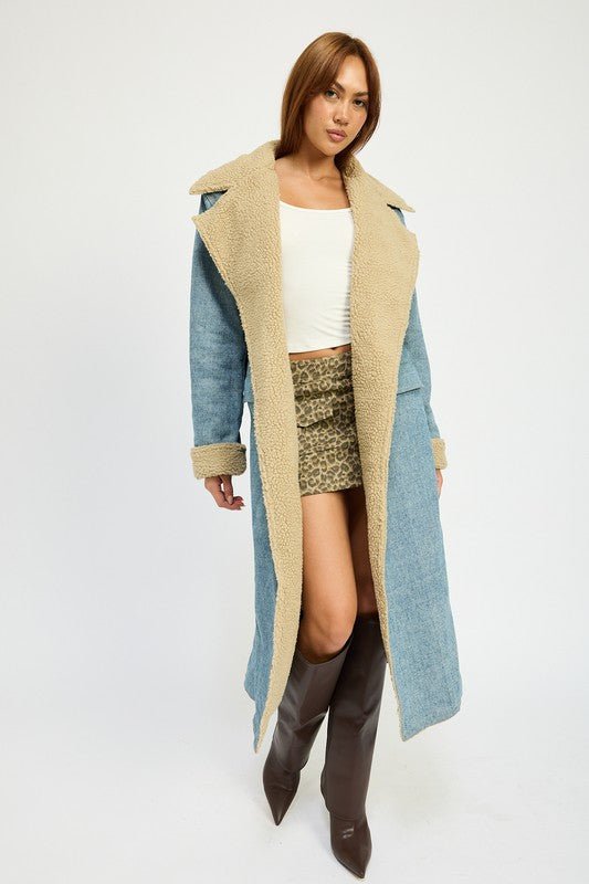 DENIM MAXI COAT - KOKOTETE