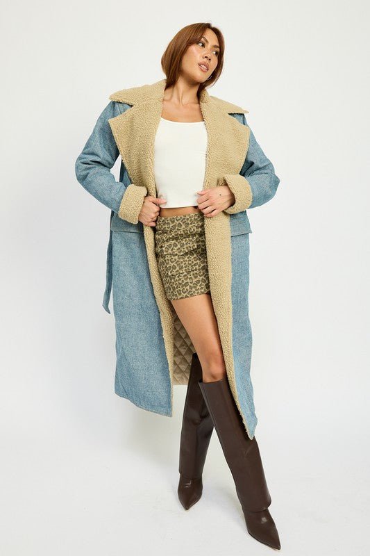DENIM MAXI COAT - KOKOTETE
