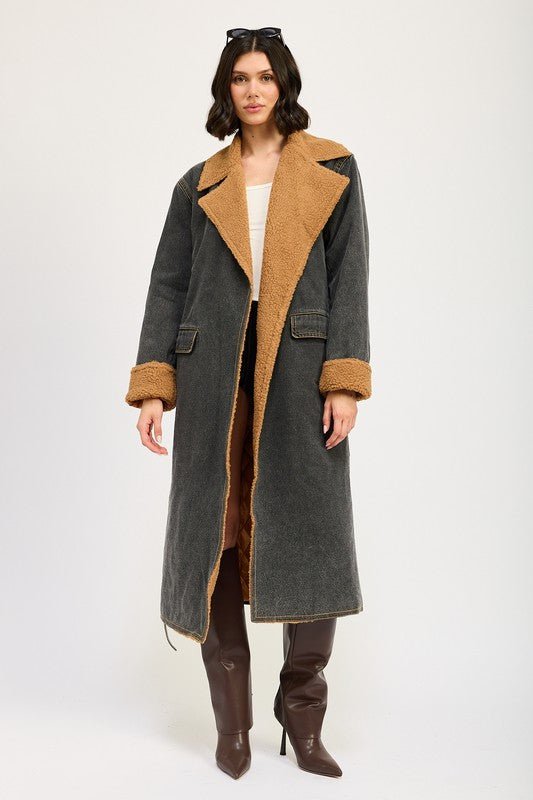 DENIM MAXI COAT - KOKOTETE
