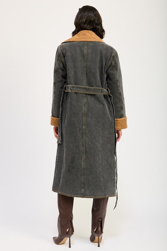 DENIM MAXI COAT - KOKOTETE