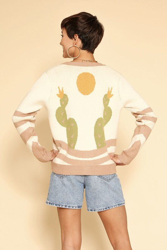 Desert cactus cardigan - KOKOTETE