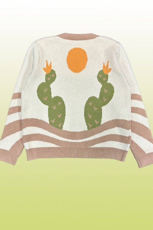 Desert cactus cardigan - KOKOTETE