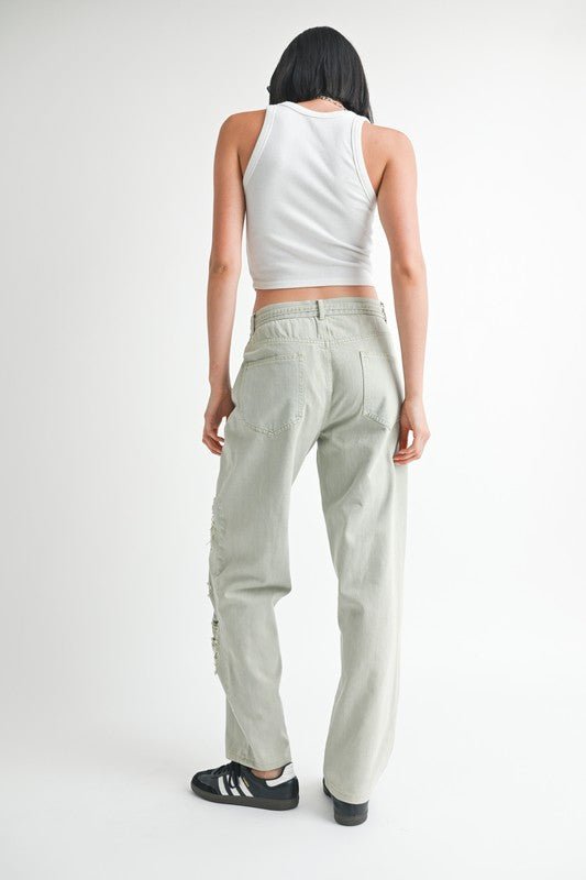 Distressed wide pants - KOKOTETE