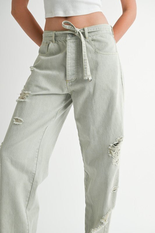 Distressed wide pants - KOKOTETE