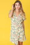 Ditsy Floral Wrap Dress - KOKOTETE