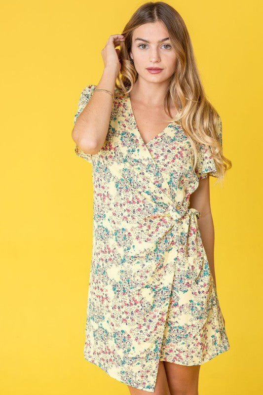 Ditsy Floral Wrap Dress - KOKOTETE