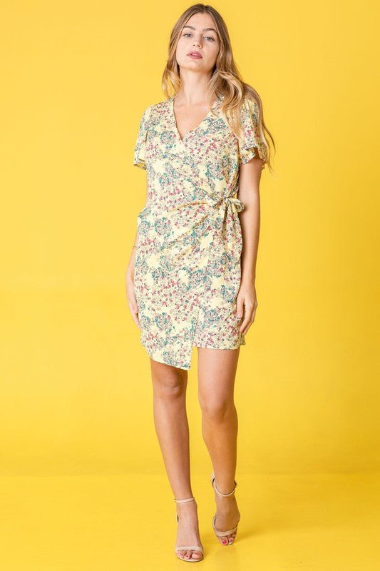 Ditsy Floral Wrap Dress - KOKOTETE
