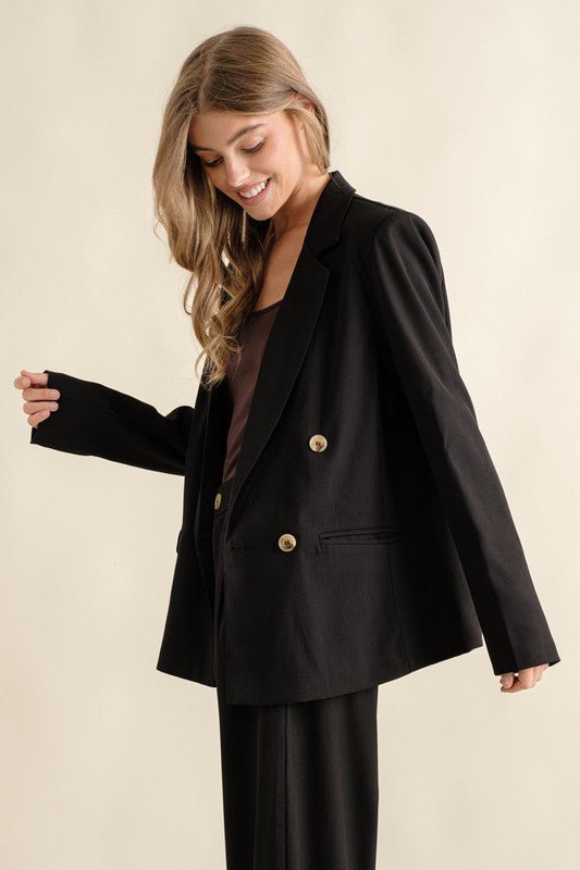 DOUBLE BUTTON BLAZER JACKET - KOKOTETE