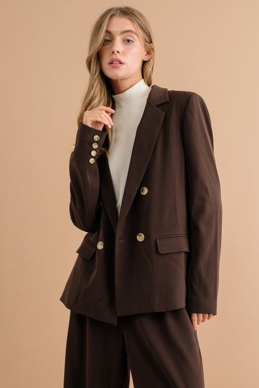 DOUBLE BUTTON BLAZER JACKET - KOKOTETE