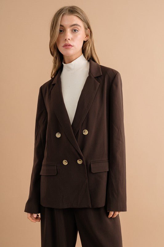 DOUBLE BUTTON BLAZER JACKET - KOKOTETE